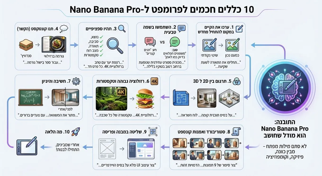 Illustration for “10 rules for prompting Nano Banana Pro”
