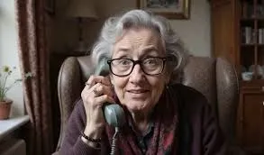 Illustration for “How O2's AI grandmother wastes scammers' time”