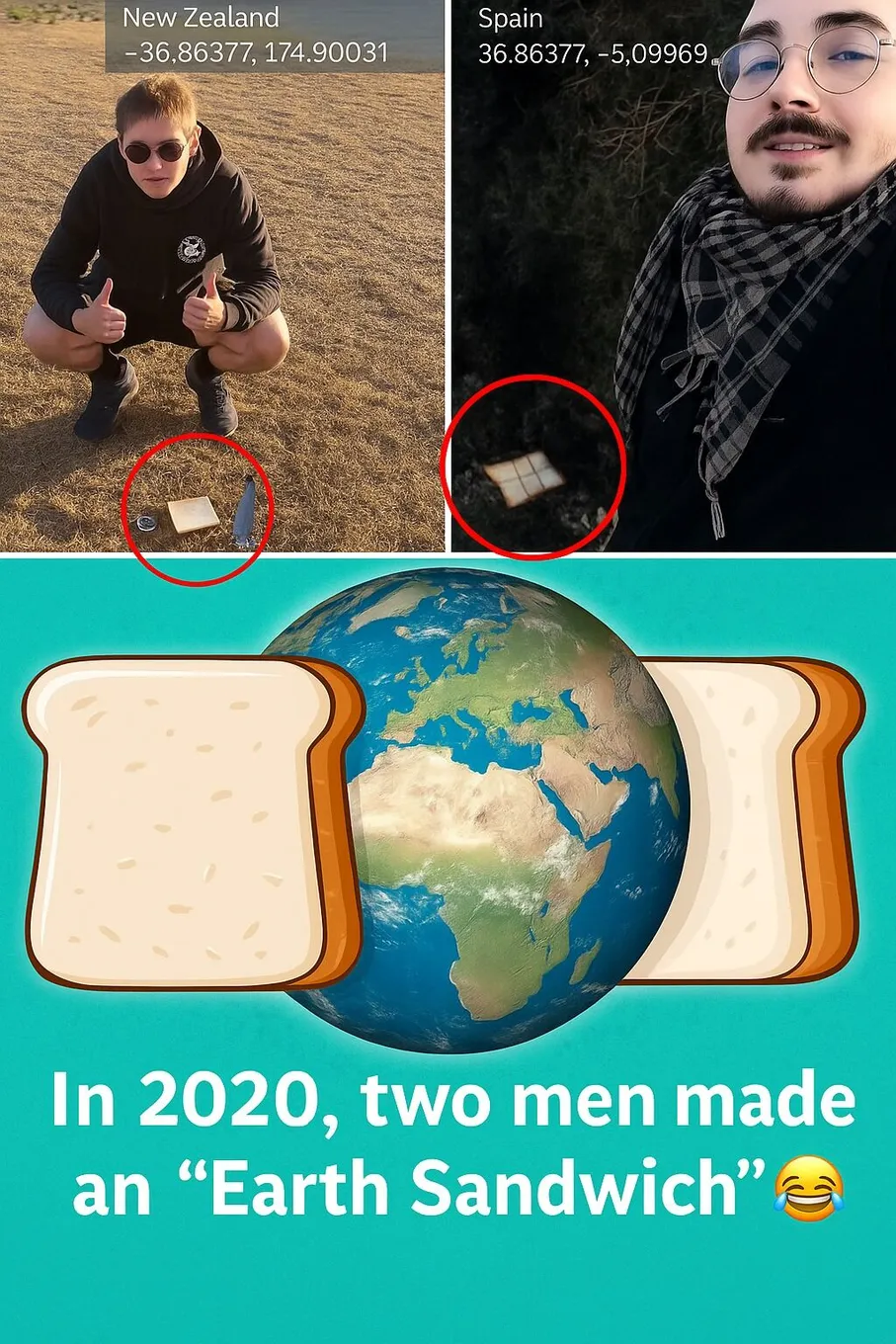 Illustration for “How two people built an Earth sandwich”
