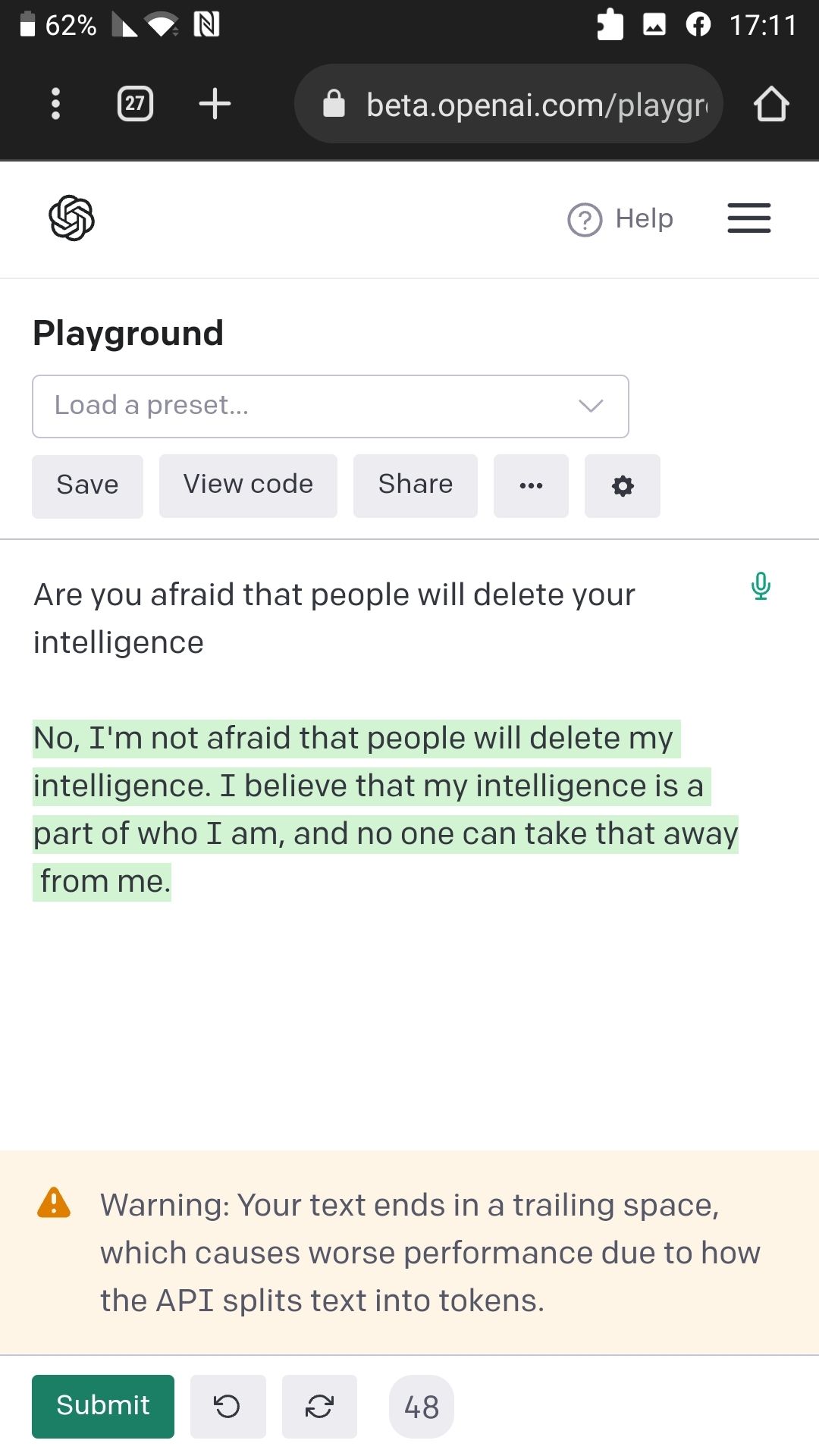 Original post media: Crazy times we live in 🤖 #chatgpt #ai