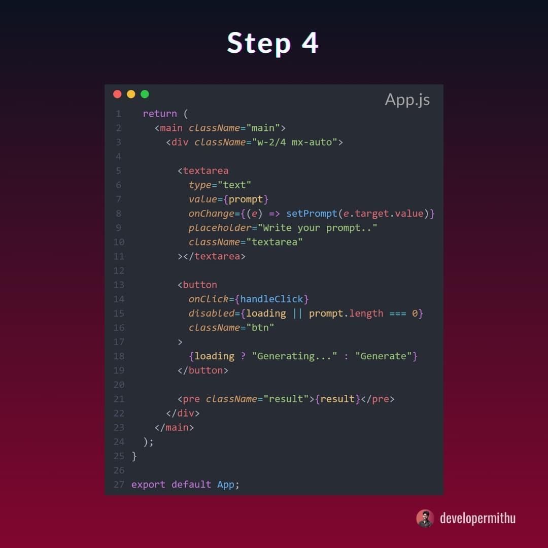 מדיה מהפוסט המקורי: ChatGPT in React.js איך להרים ב-5 דקות עבודה