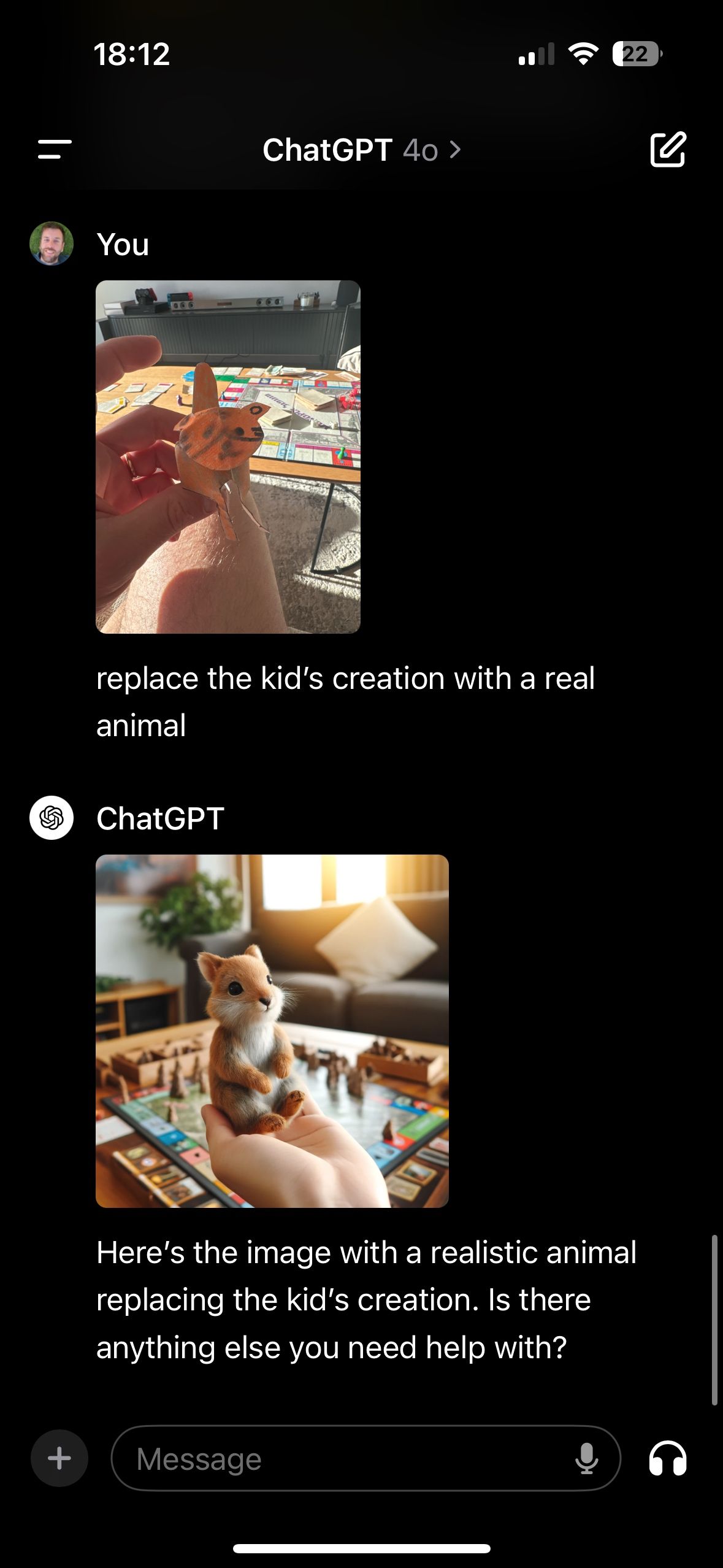 Original post media: ChatGPT 4o (omni) in action