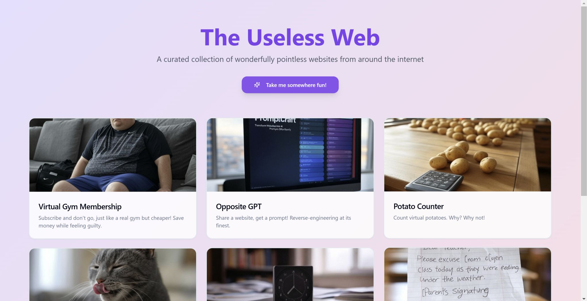 Original post media: "The Useless Web” - Taking Lovable.dev the AI site builder for a Test Drive 🚀