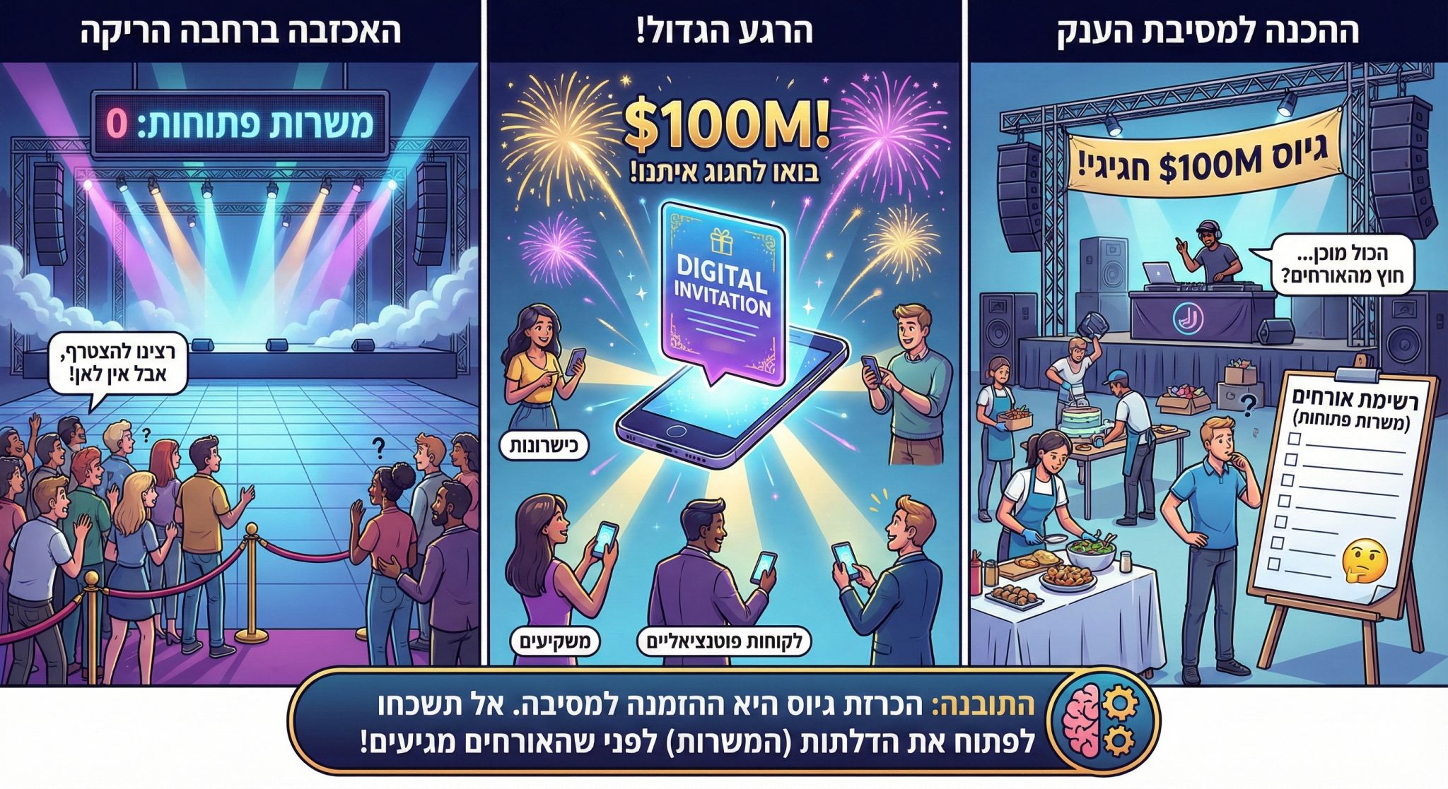 מדיה מהפוסט המקורי: גיוס: מאה מליון דולר. משרות פתוחות: אפס. איך זה הגיוני?!