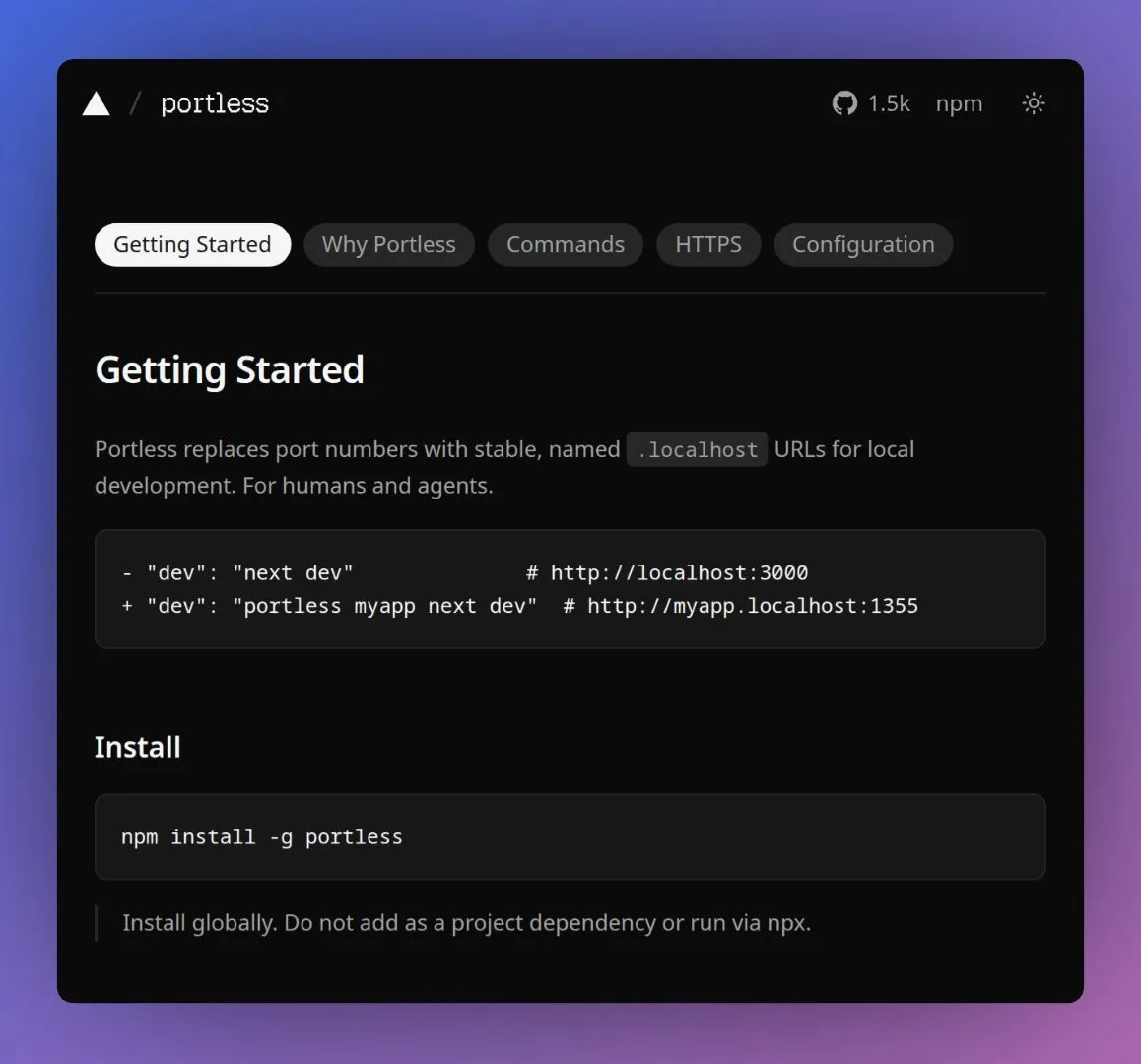 Illustration for “Portless gives local development readable URLs”